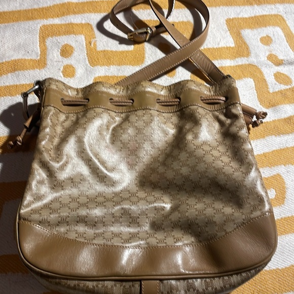 Vintage Celine Drawstring Tan Macadam . Good used condition. - Picture 2 of 6